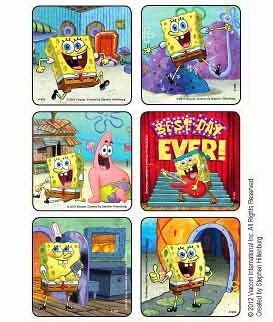 Picture of Disney® 75 per Unit SpongeBob Square Pants Sticker1465P