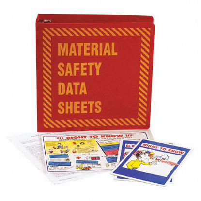 Picture of SDS Binder Brady 3 Ring Red / Yellow Side Opening9LJ88