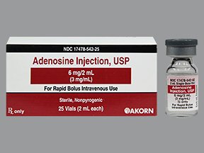 Picture of Adenosine, Preservative Free 3 mg / mL Injection Single Dose Vial 2 mL17478054225