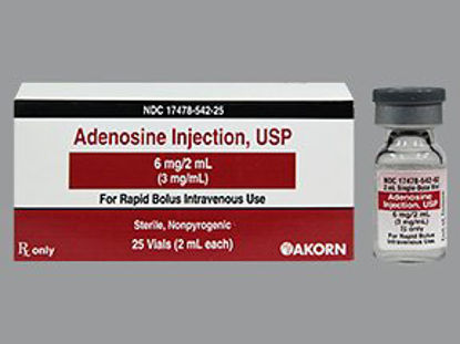 Picture of Adenosine, Preservative Free 3 mg / mL Injection Single Dose Vial 2 mL17478054225