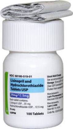 Picture of Lisinopril / Hydrochlorothiazide 20 mg - 12.5 mg Tablet Bottle 100 Tablets68180051901