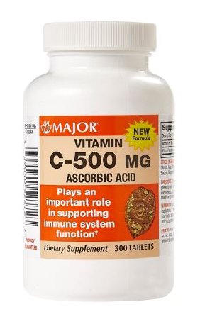 Picture of Vitamin C Supplement Major® Ascorbic Acid 500 mg Strength Tablet 300 per Bottle00904052372