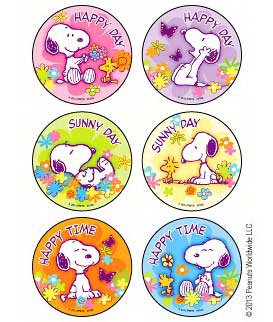 Picture of Kids Love Stickers® 75 per Unit Peanuts - Sunny Day Sticker1525P
