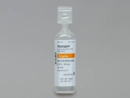 Picture of Naropin® Ropivacaine HCl, Preservative Free 0.2%, 2 mg / mL Injection Ampule 20 mL63323028520