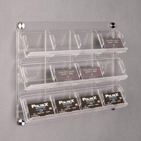 Picture of DISPLAY, BUSINESS CARD ACRYLICHOLDS 12 SETS 13"X16 1/2"DECOBUSCRD12-W
