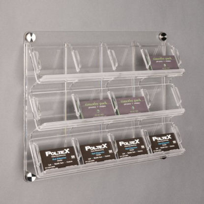 Picture of DISPLAY, BUSINESS CARD ACRYLICHOLDS 12 SETS 13"X16 1/2"DECOBUSCRD12-W