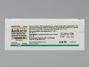 Picture of Amikacin Sulfate 250 mg / mL Injection Vial 4 mL00703904003