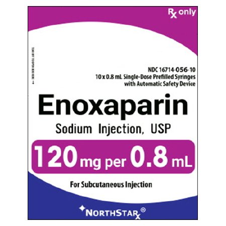Picture of Enoxaparin Sodium, Preservative Free 120 mg / 0.8 mL Injection Prefilled Syringe 0.8 mL16714005610