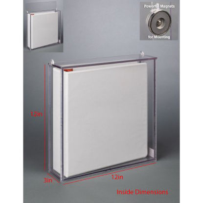 Picture of HOLDER, 3RING BINDER W/LID MAGNETSBINDRDUST-M