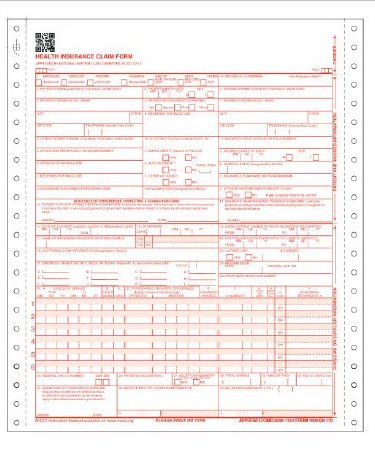 Picture of HCFA Form One Part ContinuousCMS1211