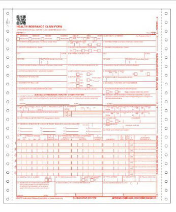 Picture of HCFA Form One Part ContinuousCMS1211
