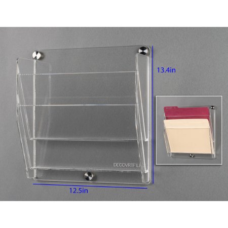 Picture of File Holder 12-1/2 X 13-2/5 Inch ClearDECOVRTFILE2-W