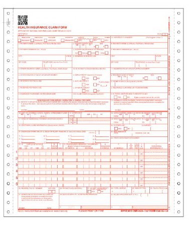 Picture of HCFA Form Two Part ContinuousCMS122