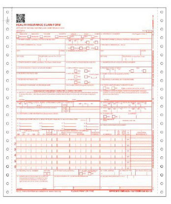 Picture of HCFA Form Two Part ContinuousCMS122