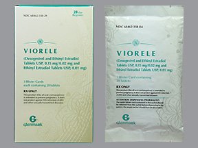 Picture of Viorele™ Desogestrel / Ethinyl Estradiol 0.15 mg - 0.02 mg and 0.01 mg Tablet Blister Pack 3 X 28 Tablets68462031829