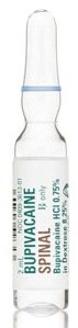 Picture of Bupivacaine Spinal® Bupivacaine HCl / Dextrose, Preservative Free 0.75%, 7.5 mg / mL Injection Ampule 2 mL00409361301
