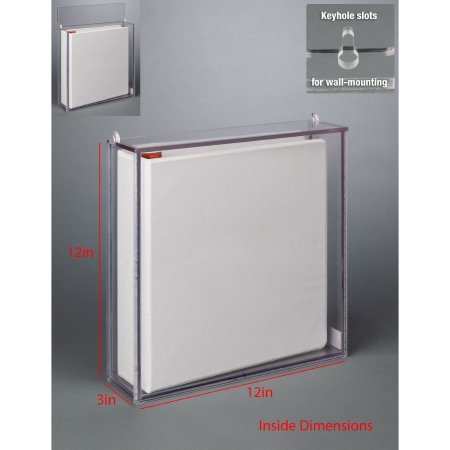 Picture of HOLDER, 3RING BINDER W/LID WALL MOUNTBINDRDUST-W