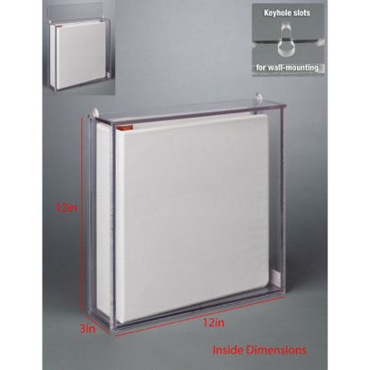 Picture of HOLDER, 3RING BINDER W/LID WALL MOUNTBINDRDUST-W