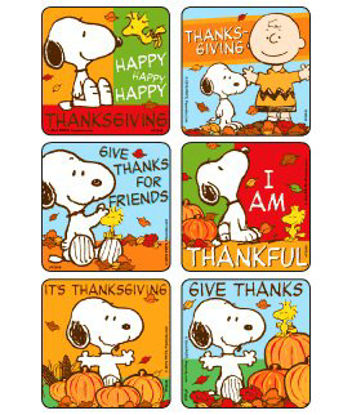 Picture of 75 per Unit Peanuts - Thanksgiving StickerF2048P