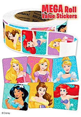 Picture of Disney® 1000 per Unit Princesses Mega StickerVL104X