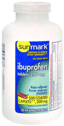 Picture of Pain Relief sunmark® 200 mg Strength Ibuprofen Tablet 500 per Bottle49348019635