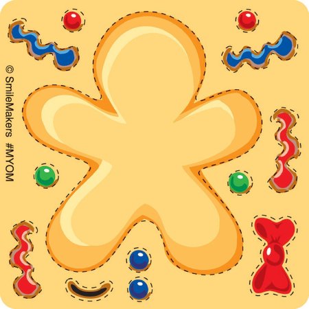 Picture of SmileMakers® 100 per Unit Gingerbread Man Sticker 2.5 InchMYOMR