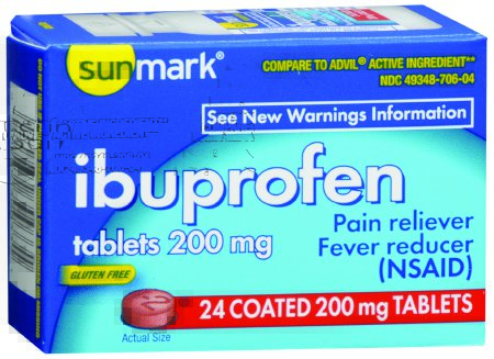 Picture of Pain Relief sunmark® 200 mg Strength Ibuprofen Tablet 24 per Bottle49348070604