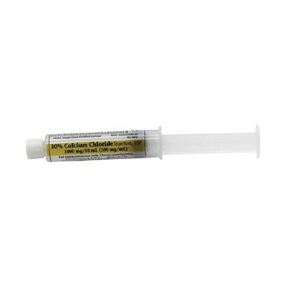 Picture of Replacement Preparation Calcium Chloride, Preservative Free 10%, 100 mg / mL Injection Prefilled Syringe 10 mL64253090036