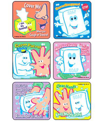 Picture of Kids Love Stickers® 90 per Unit Germstoppers , Assorted StickerM2153