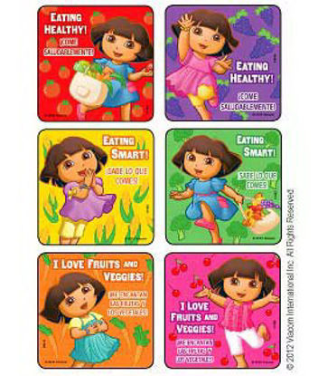 Picture of Disney® 75 per Unit Dora - I Love Fruits and Veggies Sticker1460P
