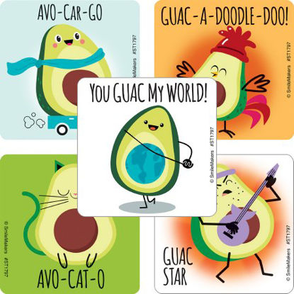 Picture of SmileMakers® 105 per Unit Avocado Pea Sticker 2-1/2 InchST1797B