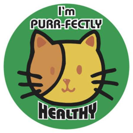 Picture of Tabbies® 100 per Unit I'm Healthy Kitty Sticker20003