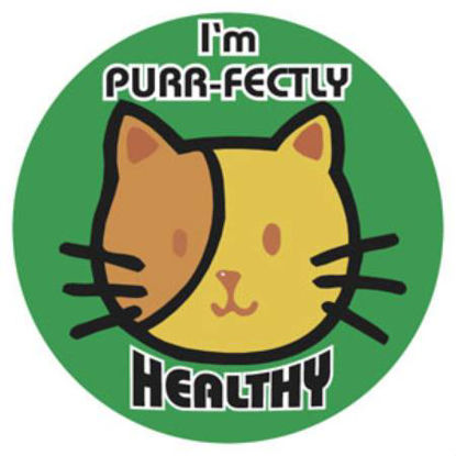 Picture of Tabbies® 100 per Unit I'm Healthy Kitty Sticker20003