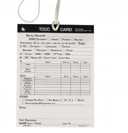 Picture of Combat Card Tear Resistant / Water Proof 1-1/2 X 4-1/2 X InchZZ-0262