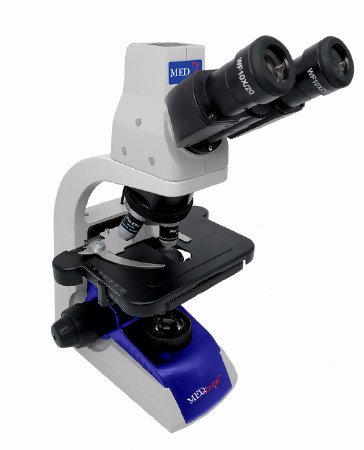 Picture of Med-Scope™ Med3-A1 Advanced Compound Microscope Trinocular Head Infinity Corrected Plan 4X / 10X / 40X / 100X External DC Auto Switching Power Supply / 110 to 240V Coaxial X / Y Mechanical Stage with Adjustable TensionMED3-A1
