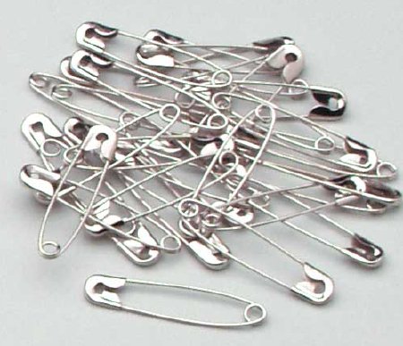 Picture of Safety Pin Number 1 Nickel Plated Steel4400