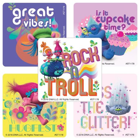 Picture of Disney® 100 per Unit DreamWorks Trolls Sticker 2.5 InchST1178B