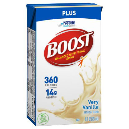 Picture of Oral Supplement Boost® Plus Very Vanilla Flavor Ready to Use 8 oz. Tetra Brik10043900931385