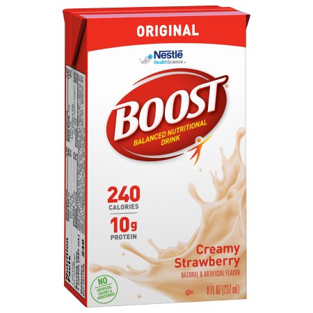 Picture of Oral Supplement Boost® Creamy Strawberry Flavor Ready to Use 8 oz. Carton10043900676392