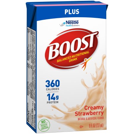 Picture of Oral Supplement Boost® Plus Creamy Strawberry Flavor Ready to Use 8 oz. Carton10043900933310