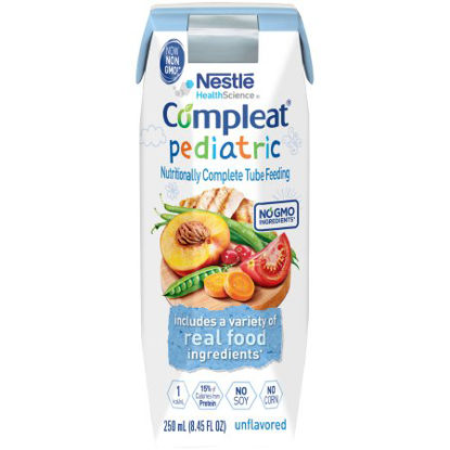 Picture of Pediatric Tube Feeding Formula Compleat® Pediatric 8.45 oz. Carton Ready to Use Unflavored Ages 1-13 Years10043900142408
