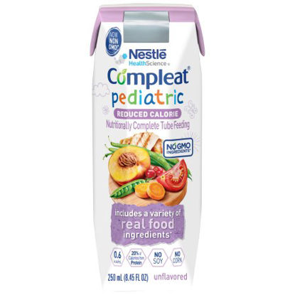 Picture of Pediatric Tube Feeding Formula Compleat® Pediatric Reduced Calorie 8.45 oz. Carton Ready to Use Unflavored Ages 1-13 Years10043900380749