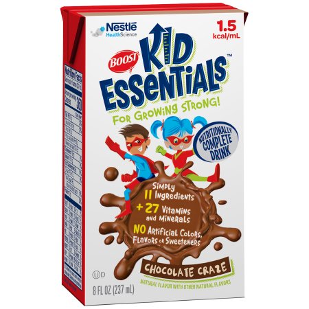 Picture of Pediatric Oral Supplement / Tube Feeding Formula Boost® Kid Essentials™ 1.5 Chocolate Craze Flavor 8 oz. Tetra Brik® Ready to Use10043900335886