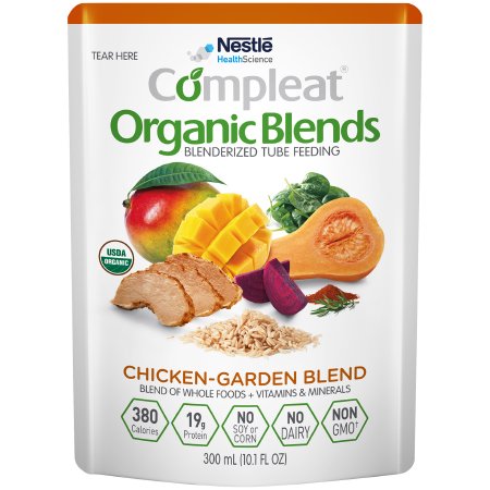 Picture of Oral Supplement / Tube Feeding Formula Compleat® Organic Blends Chicken-Garden Flavor Ready to Use 10.1 oz. Pouch00043900479934