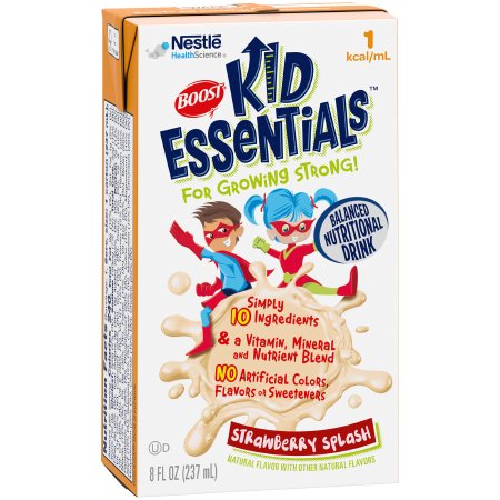 Picture of Pediatric Oral Supplement / Tube Feeding Formula Boost® Kid Essentials™ 1.0 Strawberry Splash Flavor 8 oz. Carton Ready to Use33530000