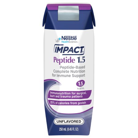 Picture of Tube Feeding Formula Impact® Peptide 1.5 8.45 oz. Carton Ready to Use Unflavored Adult10043900974009