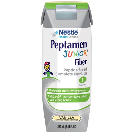 Picture of Pediatric Oral Supplement / Tube Feeding Formula Peptamen Junior® Fiber Vanilla Flavor 8.45 oz. Tetra Prisma® Ready to Use00798716602105