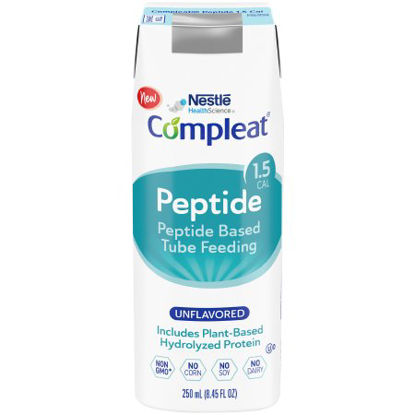 Picture of Oral Supplement / Tube Feeding Formula Compleat® Peptide 1.5 Cal Unflavored Ready to Use 8.45 oz. Carton4390076283