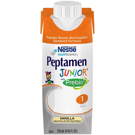 Picture of Pediatric Oral Supplement / Tube Feeding Formula Peptamen Junior® with Prebio 1™ Vanilla Flavor 8.45 oz. Tetra Prisma® Ready to Use10798716162613