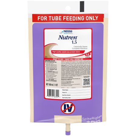 Picture of Tube Feeding Formula Nutren® 1.5 33.8 oz. Bag Ready to Hang Unflavored Adult10798716263549